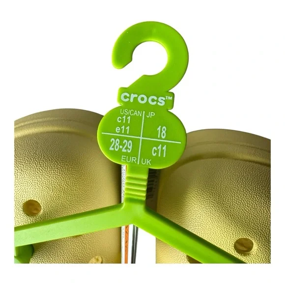 NEW Crocs Classic Mary Jane Clog K - Kids Size C11 - Yellow - Picture 4 of 11